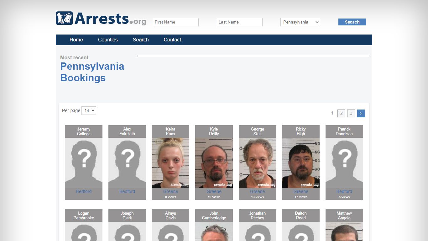 Pennsylvania Arrests and Inmate Search